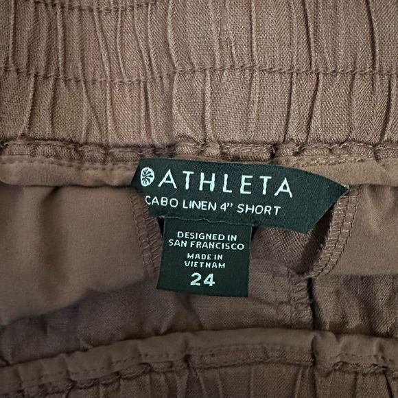 ATHLETA Cabo Linen 4" Shorts in Hearth Rose - Picture 7 of 7